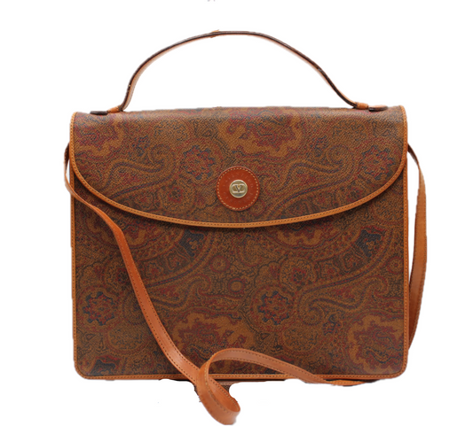 Valentino Garavani Business Case Bag Paisley Leather 