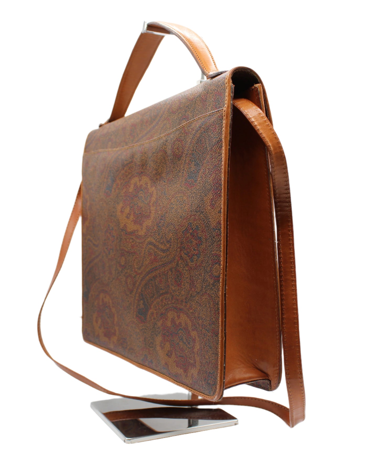 Valentino Garavani Paisley Pattern Leather Handle Crossbody Bag side view