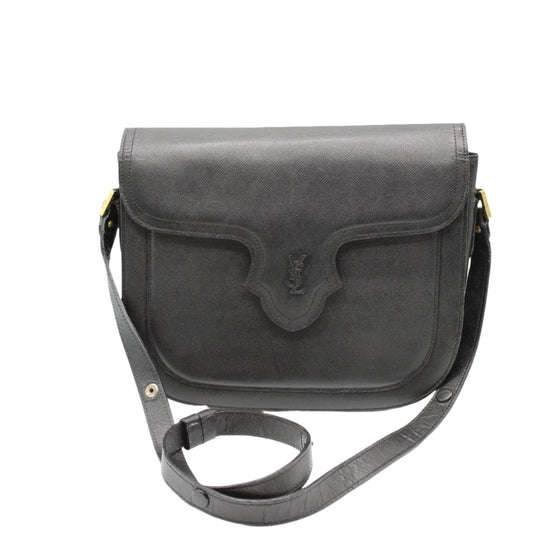 Yves Saint Laurent Black Leather Flap Crossbody Bag #2