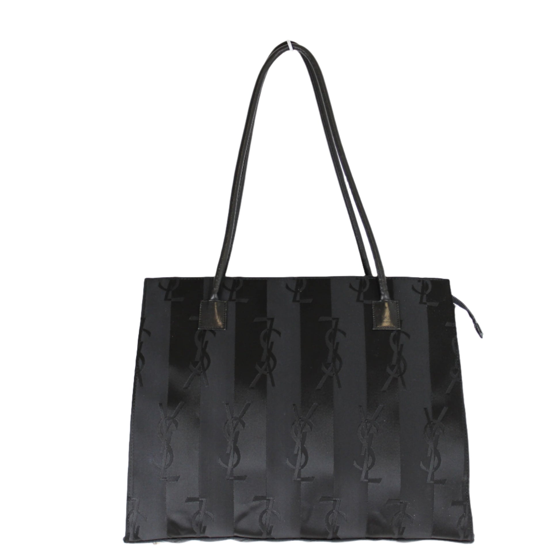 Yves Saint Laurent Black Monogram Cloth Tote Bag