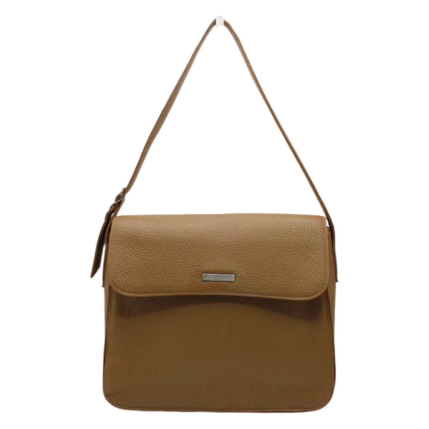 Yves Saint Laurent Brown Leather Flap-Over Shoulder Bag